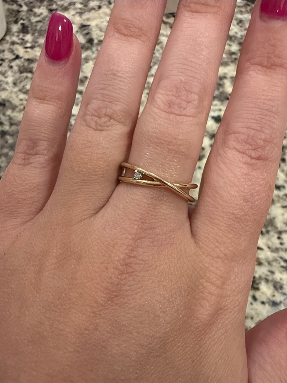 Kendra Scott Caroline 14k Yellow Gold Band Ring with Diamond